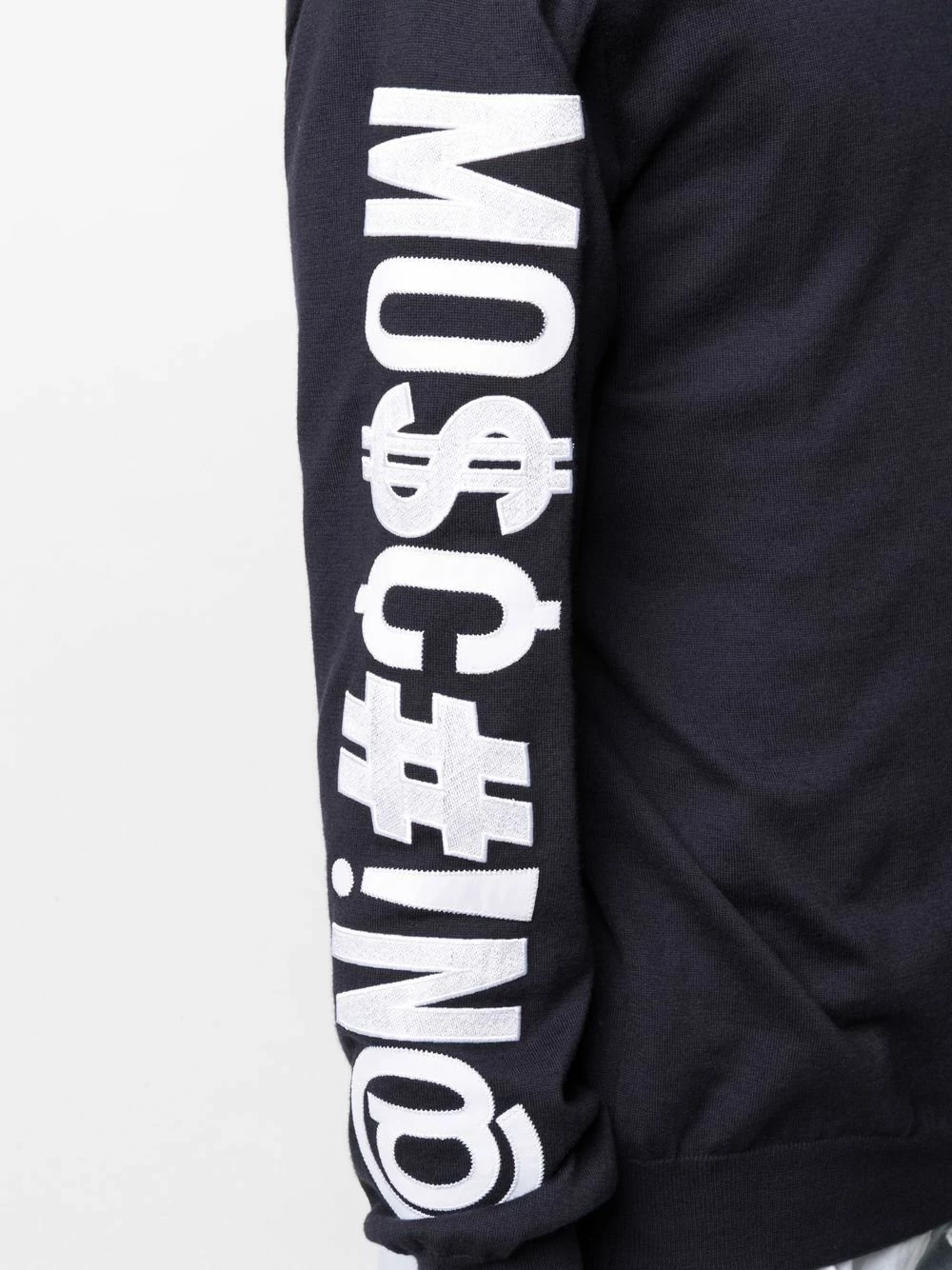 Cheapest โ Moschino Symbols logo embroidered knitted jumper ๐ 7 Moschino Symbols logo-embroidered knitted jumper