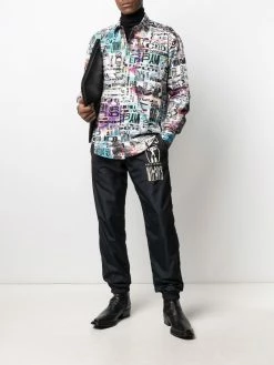 Moschino Glitch print long-sleeve shirt