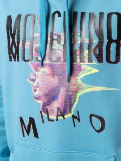 Moschino graphic-print relaxed logo hoodie