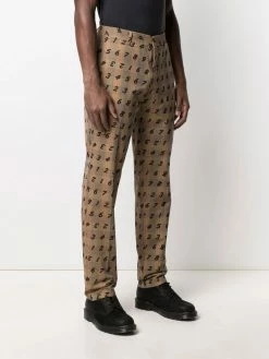 Moschino Prince of Wales numerical print trousers
