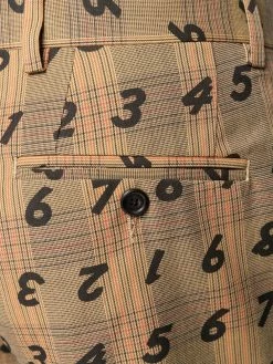 Moschino Prince of Wales numerical print trousers