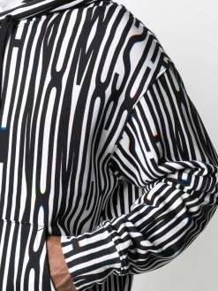 Moschino warped logo-print fleece hoodie