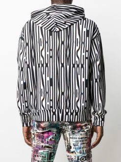 Moschino warped logo-print fleece hoodie