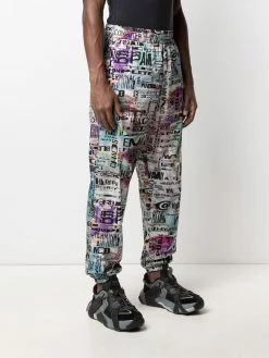 Moschino graphic-print track pants