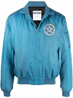Moschino Moschino Couture logo print technical bomber jacket