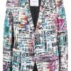 Moschino Glitch print gabardine blazer