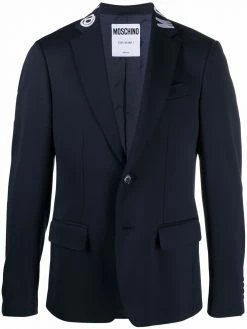 Moschino logo-embroidered blazer