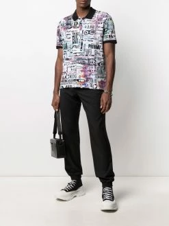 Moschino graphic-print polo shirt