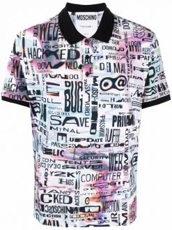 Moschino graphic-print polo shirt