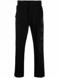 Moschino Symbols stretch-gabardine baggy trousers