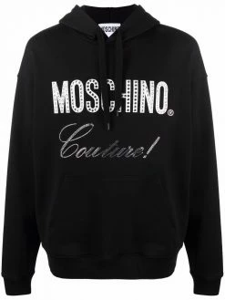 Moschino Moschino Couture crystal-embellished hoodie