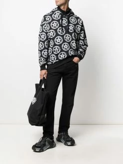 Moschino all-over logo-print hoodie