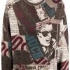 Deals ๐ Moschino Newspaper print virgin wool jumper ๐ 2 Moschino newspaper-print virgin wool jumper