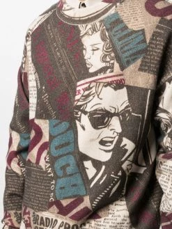 Deals ๐ Moschino Newspaper print virgin wool jumper ๐ 11 Moschino newspaper-print virgin wool jumper