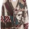 Moschino newspaper-print cardigan