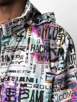 Moschino Glitch print windbreaker jacket