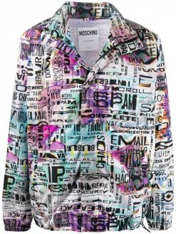 Moschino Glitch print windbreaker jacket