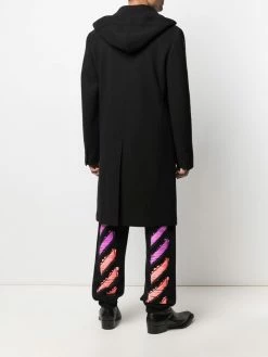 Moschino logo-print technical coat