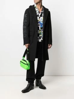 Moschino logo-print technical coat