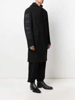 Moschino logo-print technical coat