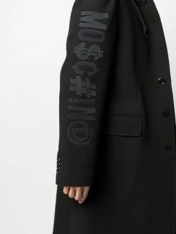 Moschino logo-print technical coat