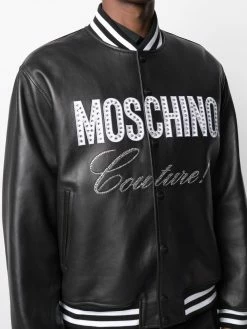 Moschino Moschino Couture crystal-embellished bomber jacket
