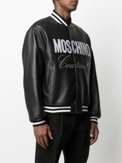 Moschino Moschino Couture crystal-embellished bomber jacket