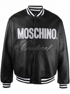 Moschino Moschino Couture crystal-embellished bomber jacket