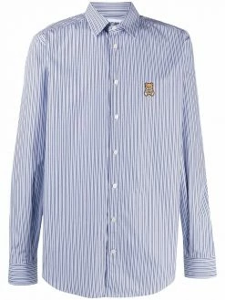 Moschino embroidered-design pinstripe shirt