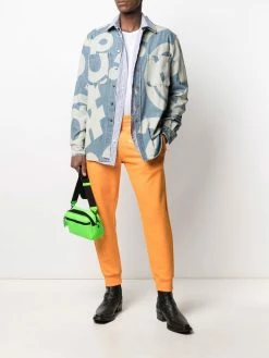 Moschino embroidered-design pinstripe shirt