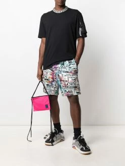 Moschino graphic-print knee-length shorts