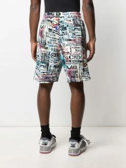 Moschino graphic-print knee-length shorts