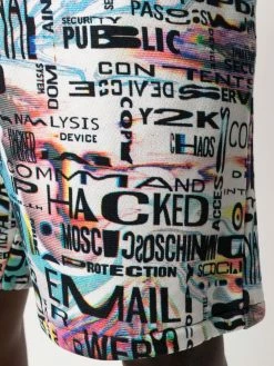 Moschino graphic-print knee-length shorts