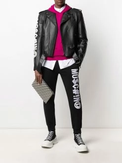 Moschino intarsia-knit drawstring hoodie