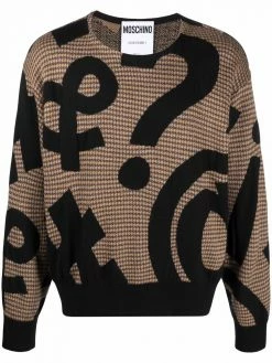 Moschino Symbols intarsia long-sleeve jumper