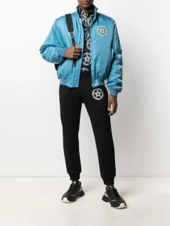 Moschino logo-print funnel-neck jumper