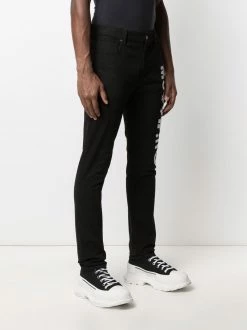 Top 10 ๐ Moschino Symbols logo embroidered skinny gabardine trousers โจ 9 Moschino Symbols logo embroidered skinny gabardine trousers