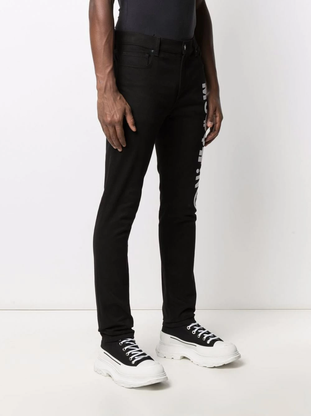 Top 10 ๐ Moschino Symbols logo embroidered skinny gabardine trousers โจ 5 Moschino Symbols logo embroidered skinny gabardine trousers