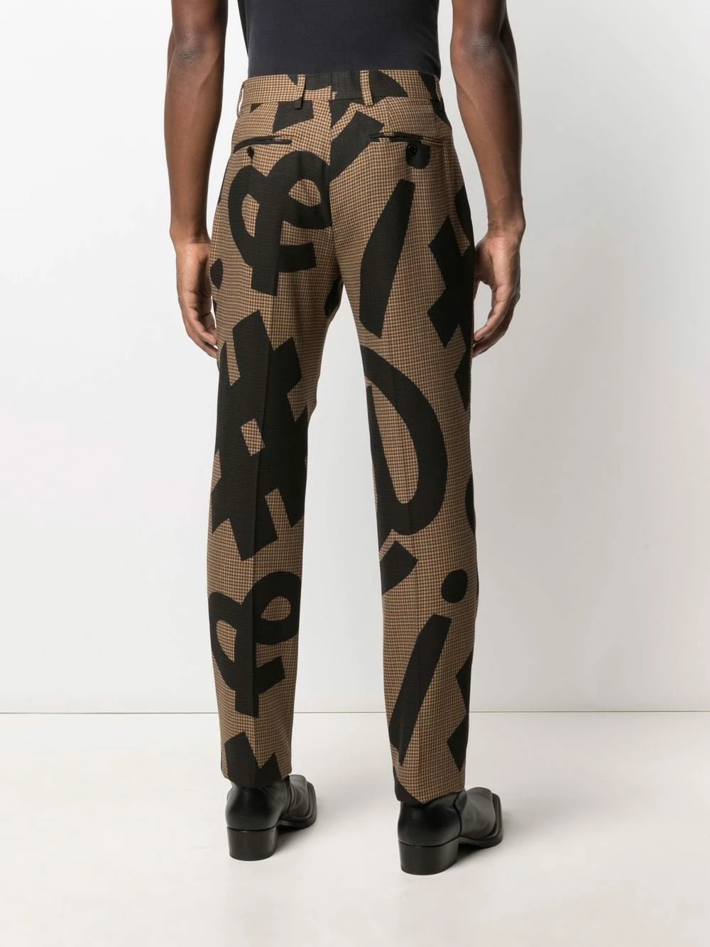 Promo โ๏ธ Moschino Graphic print pressed crease trousers ๐ 6 Moschino graphic-print pressed-crease trousers