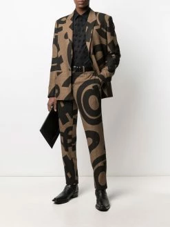 Promo โ๏ธ Moschino Graphic print pressed crease trousers ๐ 8 Moschino graphic-print pressed-crease trousers