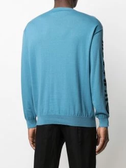 Moschino logo-patch long-sleeve jumper