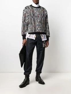 Moschino intarsia-knit drop-shoulder jumper