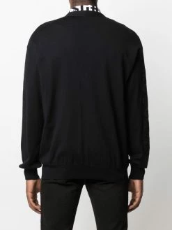 Moschino logo-patch V-neck cardigan