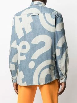 Promo โ๏ธ Moschino Graphic print denim ๐ shirt ๐ฅ 10 Moschino graphic-print denim shirt