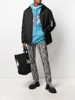 Moschino logo-keyring bomber jacket