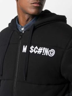 Coupon โ๏ธ Moschino Symbols logo embroidered padded hoodie ๐ 11 Moschino Symbols logo embroidered padded hoodie
