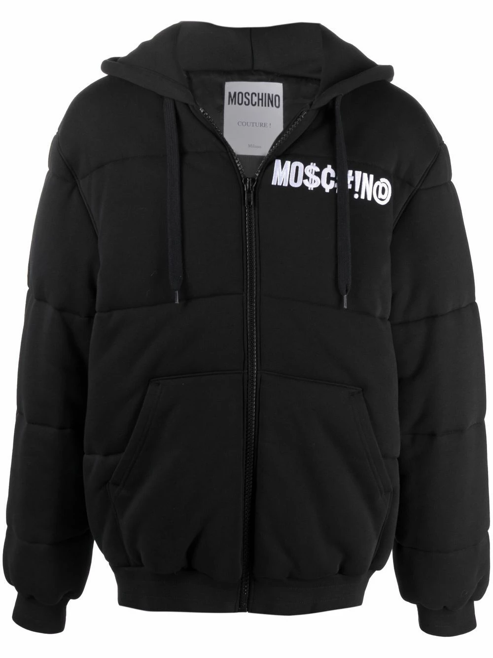 Coupon โ๏ธ Moschino Symbols logo embroidered padded hoodie ๐ 3 Moschino Symbols logo embroidered padded hoodie