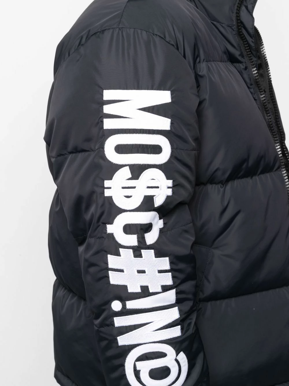 Outlet โ๏ธ Moschino Symbols logo embroidered padded jacket ๐ 7 Moschino Symbols logo-embroidered padded jacket