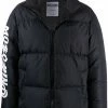 Outlet โ๏ธ Moschino Symbols logo embroidered padded jacket ๐ 1 Moschino Symbols logo-embroidered padded jacket
