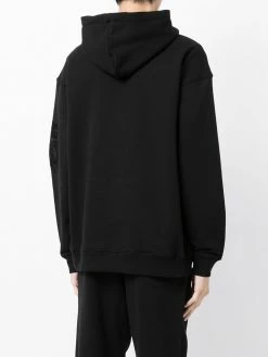 Moschino logo tag cotton hoodie